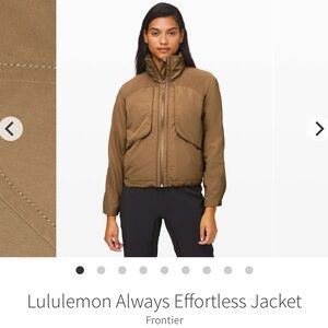 Lululemon Always Effortless Jacket Size 10